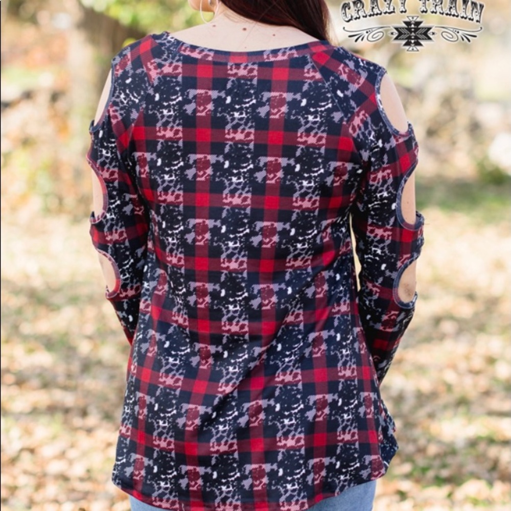 Cowboy Plaid Cutout by Crazy Train - Picture 2 of 3